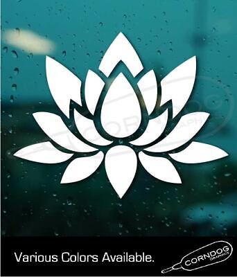 Lotus Flower  STICKER VINYL DECAL LOVE PEACE BUDDHISM OM ENLIGHTENMENT PURITY
