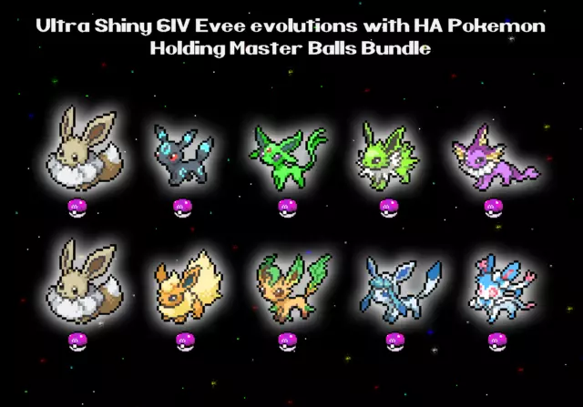 ALL 8 Eevee Evolutions 6IV 💥 Spotlight Raid Event💥Shiny Pokemon Scarlet  Violet