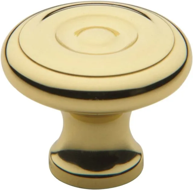 Baldwin 4655-030 Colonial Cabinet Knob 1.25" Diameter Polished Brass Finish