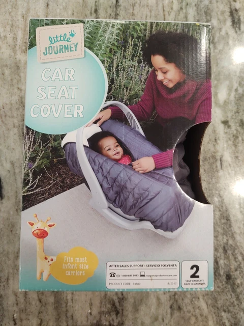NIB Little Journey Soft Baby Car Seat Covers Blanket-style Design Canopy Cover