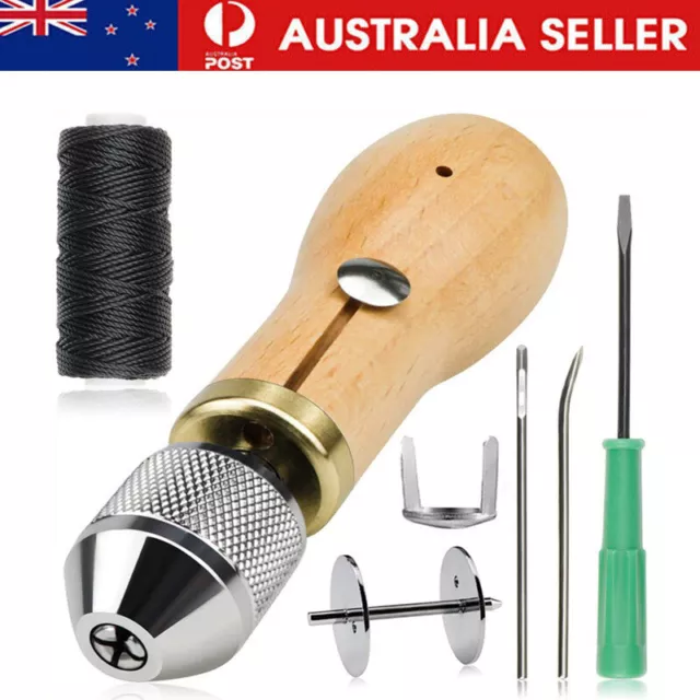 Leather Sewing Awl Kit Hand Stitcher Leather Sewing Machine Lock Stitching Tool