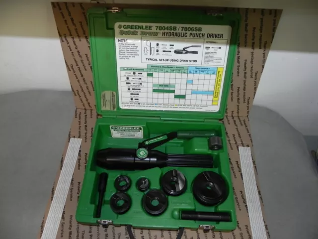 GREENLEE 7806SB Quick draw Hydraulic Punch driver KIT 1/2 - 2"  With case 7804SB