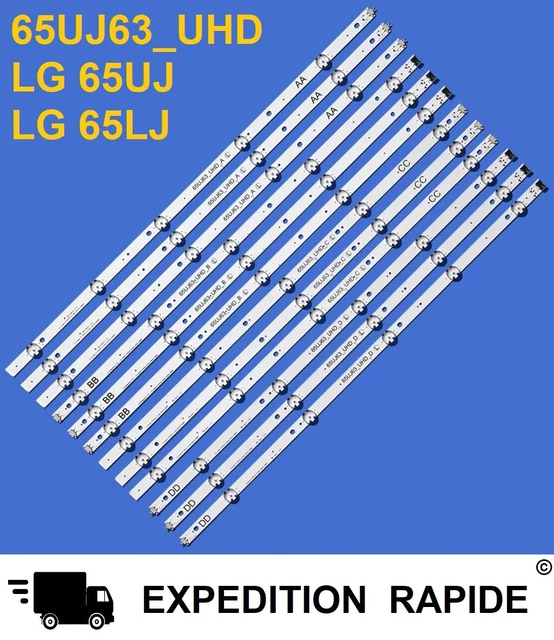 Kit 10 Barres LED Pour TV LG 60UJ63 – UHD-A/B/C/D – AGF78818201, EAV3673006