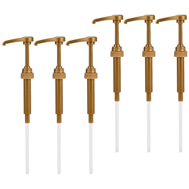 6 pz dispenser sapone pompa sciroppo d'oro pompe lozione liquido di ricambio