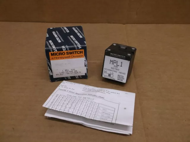 MPL1 MicroSwitch Honeywell Neuf en Boîte Photoélectrique Interrupteur Capteur