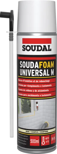 SOUDAL Mousse polyuréthane auto-expansive - Soudafoam Universal M - Beige 500ml