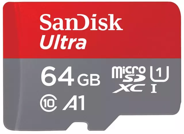 SanDisk Ultra Micro SD 64GB Class 10 SDHC SDXC Memory Card &Adapter