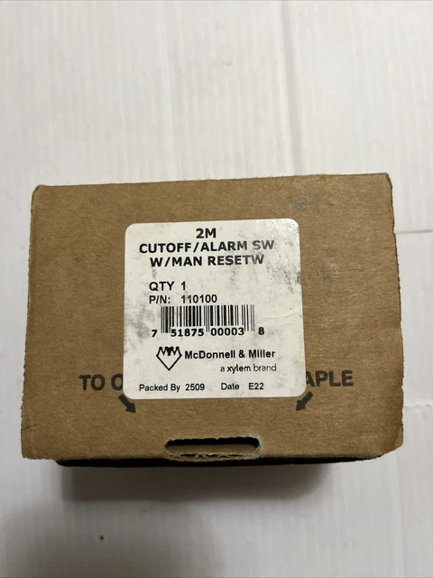 McDonnell & Miller Model 2M 110100 Cutoff/Alarm with Manual Reset