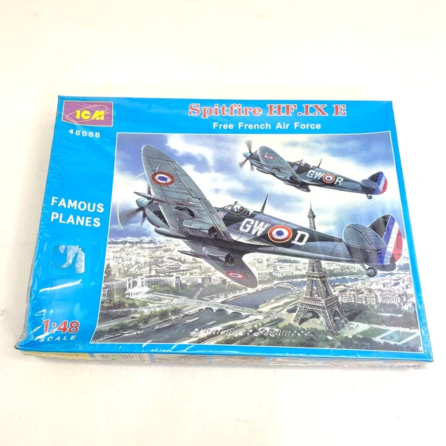 Spitfire HF.IX E Free French Air Force Model Plane Kit 48068 1/48 Scale NEW Read