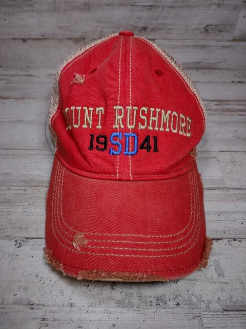 Headmost Mount Rushmore 1941 Distressed Mesh Snapback Trucker Hat Womens