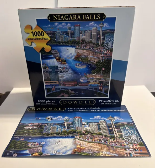 Niagara Falls 1000 Piece Jigsaw Puzzle Dowdle Folk Art Complete