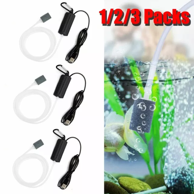 Mini USB Air Pump Water Pump Oxygen Aerator Aquarium Fish Tank Portable Home US