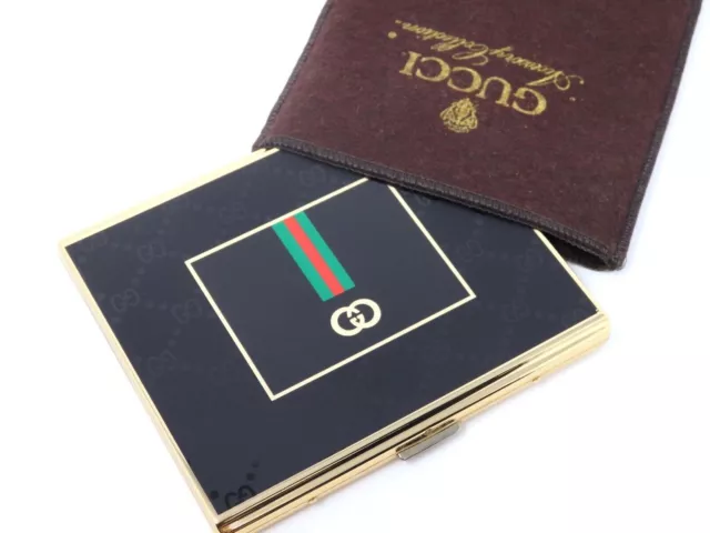 GUCCI Sherry Line Vintage Cigarette Holder Card Case G Logo Interlocking Rare!!