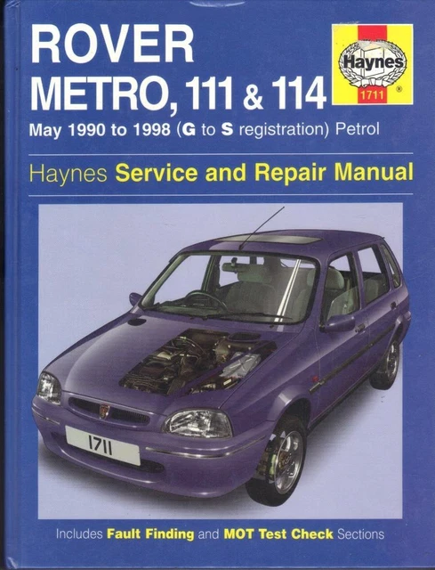 ROVER METRO 100,111,114,S,Li,SLi,KNIGHTSBRIDEGE,GTi,GTA HAYNES MANUALE 1990-1998