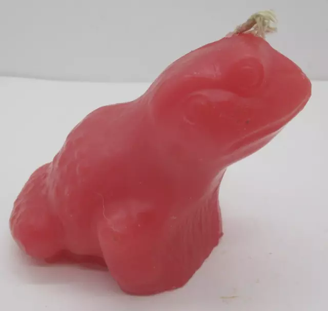 Vintage Handmade? Red Frog Toad Candle