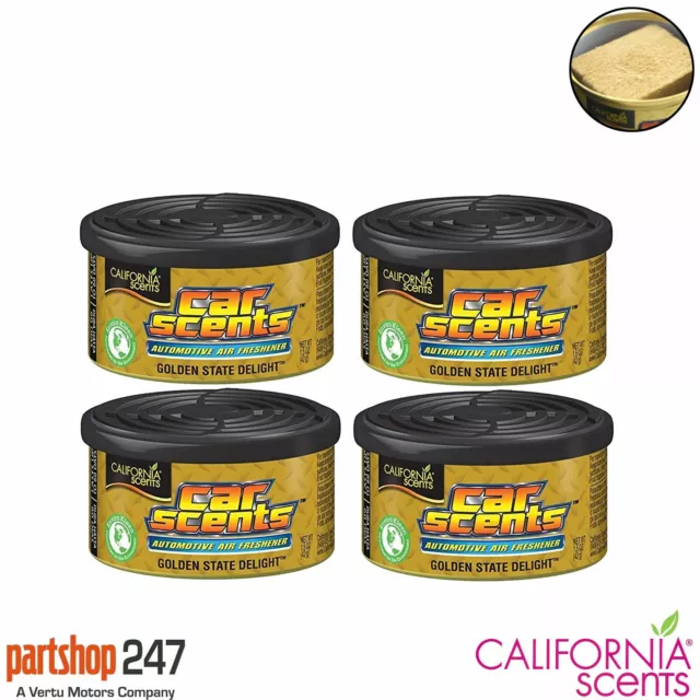 4x Golden State Delight California Scents Air Freshener Home Office Car Van Taxi