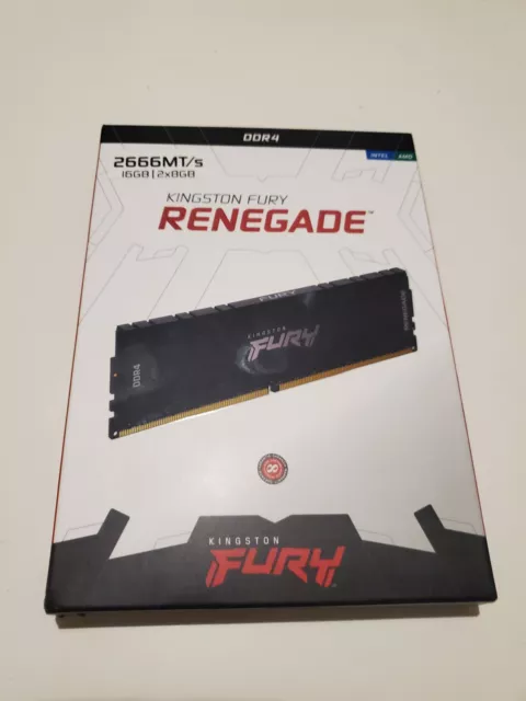 Kingston FURY Renegade 16Go (2 x 8Go) PC4-21300 (DDR4-2666) UDIMM Mémoire -...