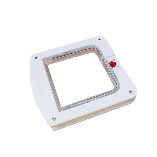 Bambú blanco puerta de interruptor para gato pequeña puerta para mascotas cambiar