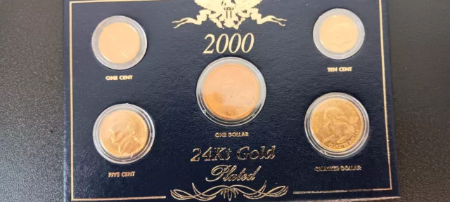 2000 U.S. 24k Gold Plated Commemorative Coin Set (P) 2