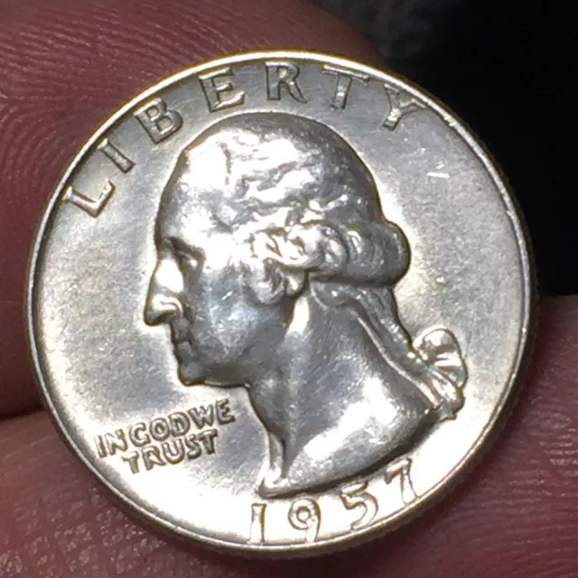 America - Stati Uniti Washington Quarter Dollar 1957 argento '900 GRAMMI 6,25