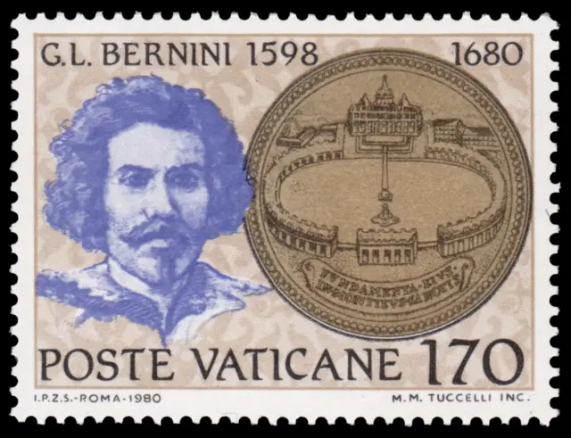 Vatican #Mi772 MNH 1980 Gian Lorenzo Bernini [674]