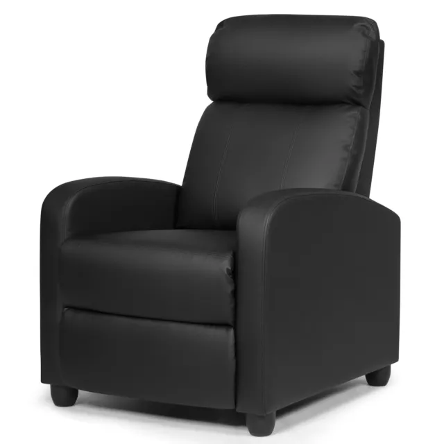 Adjustable PU Leather Bedroom Recliner Chair Modern Single Reclining Sofa