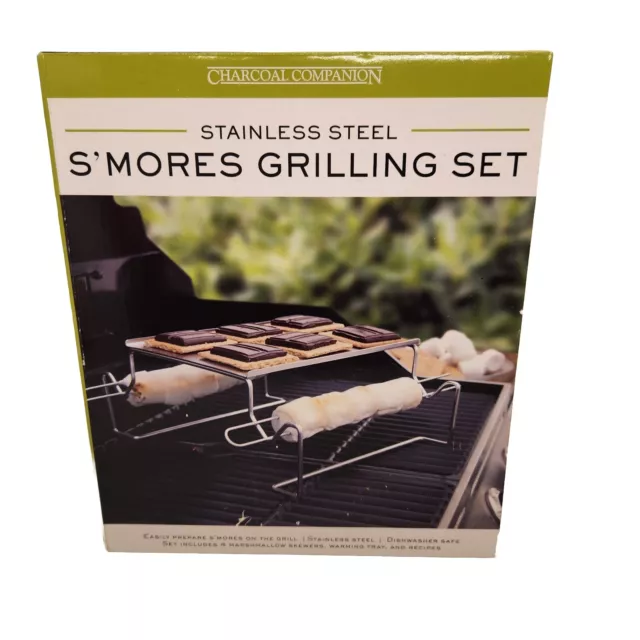 NEW NIB Charcoal Companion Stainless Steel S’Mores Grilling/Warming Platform