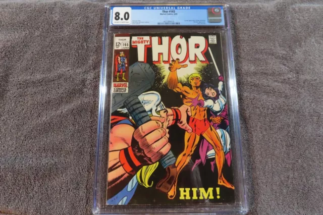 1969 MARVEL Comics THOR #165 Key 1st appearance of HIM (ADAM WARLOCK) - CGC 8.0