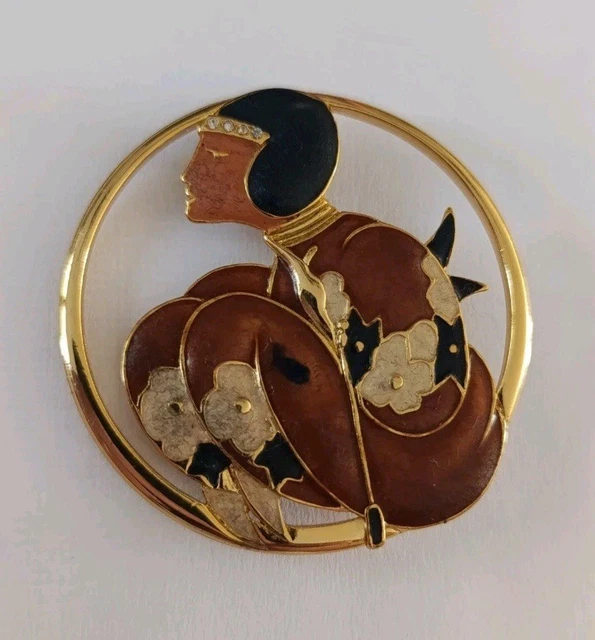 Broche Art Déco JAKOB BENGEL - Fabriqué à Paris - Bijou Vintage Français - Occasion