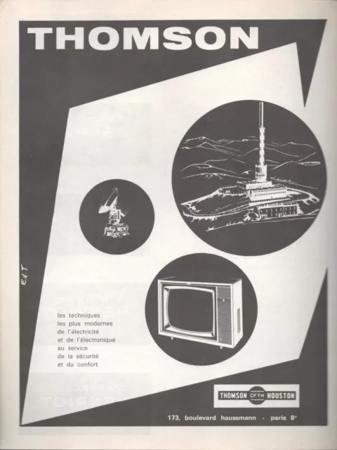 ▬► Publicite Advertising Ad Television Thomson 1961