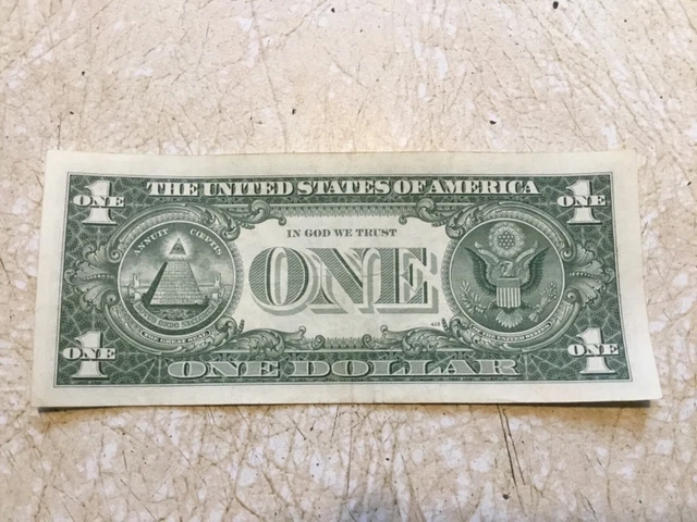1957 A $1 One Dollar Bill Blue Seal USA Silver Certificate banknote series B 3