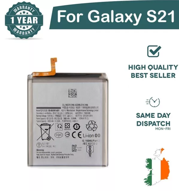 Replacement Battery For Samsung Galaxy S21 / S21 5G Battery 4000mAh EB-BG991ABY