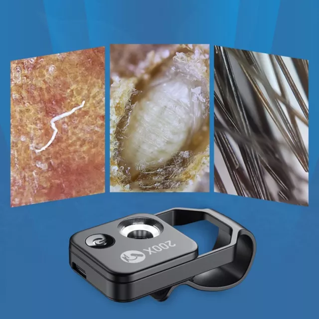 Microscope pour téléphone portable pour examen bijoux (grossissement 200X)