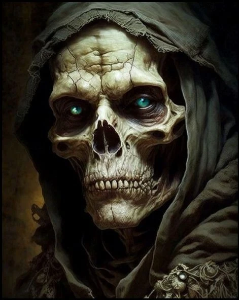 La Morte Teschio Death / Foto / Adesivo / Toppa T-Shirt / Magnete / Keychain