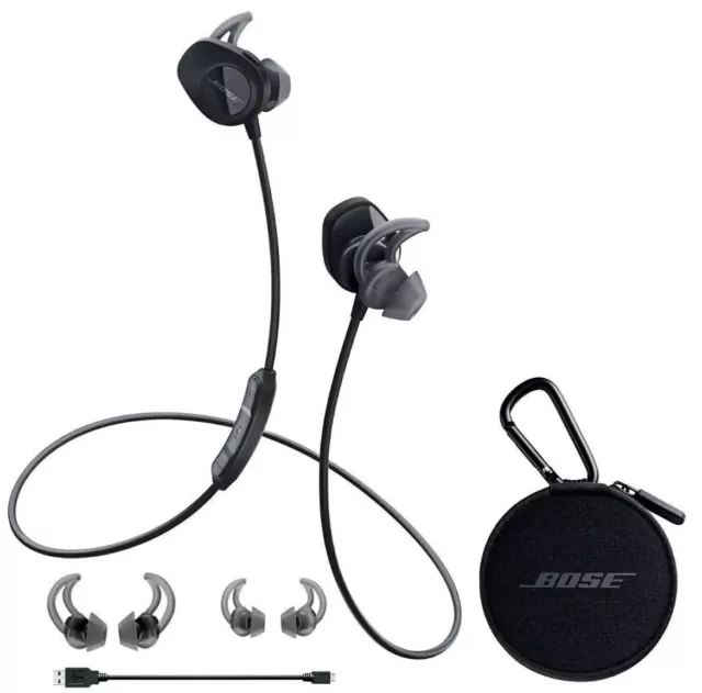 Bose SoundSport Wireless Bluetooth In Ear Headphones Earbuds - Black