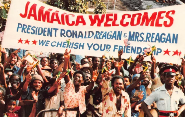 Stati Uniti President Ronald Reagan Vists Giamaica Barbados ~ Cartolina