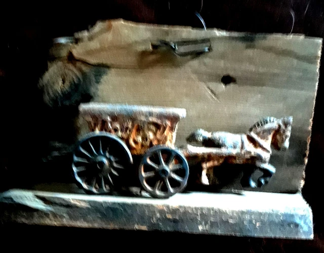Cast Iron Coca Cola Horse & Covered Delivery Wagon, PLEASE READ DESCRIPTION,