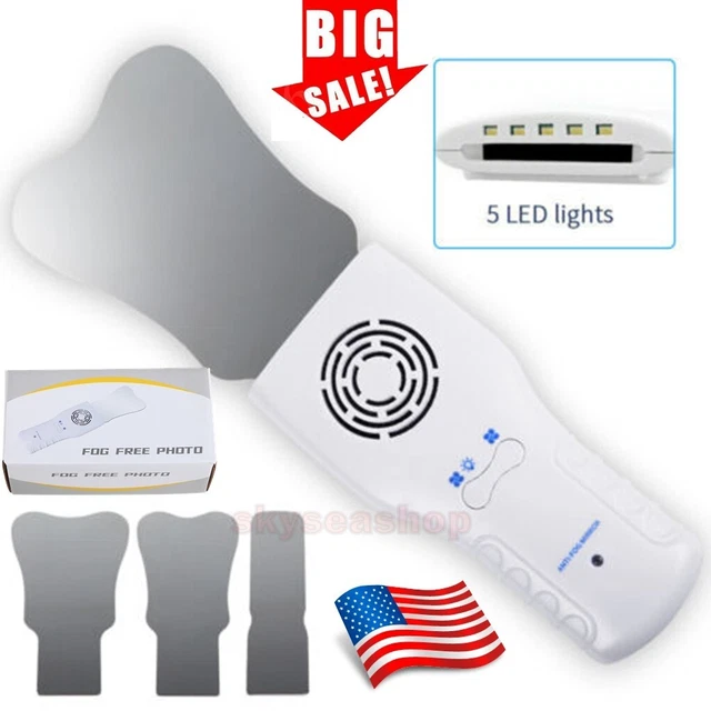 Espejos antivaho automáticos LED dentales Reflector fotografía oral ortodoncia U