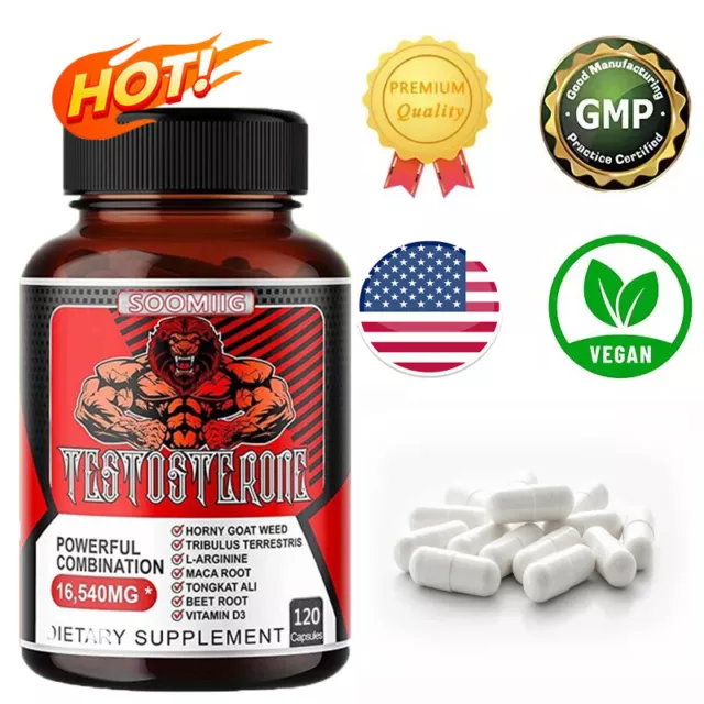 Testosterone Booster Capsules Anabolic Testostero, Male Muscle Growth Capsules