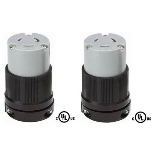 NEMA L6-20 GROUNDING Locking Connector, 20A 250V AC, 2 Pole 3 Wire, cUL