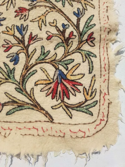 Vintage handgewebter traditioneller kaschmirischer mehrfarbiger Kilim-Teppich 120x86 cm 3