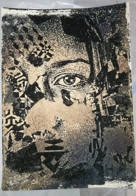 Vhils - 2017 - Sérigraphie - réhaussée par l'artiste - Signée - Numérotée