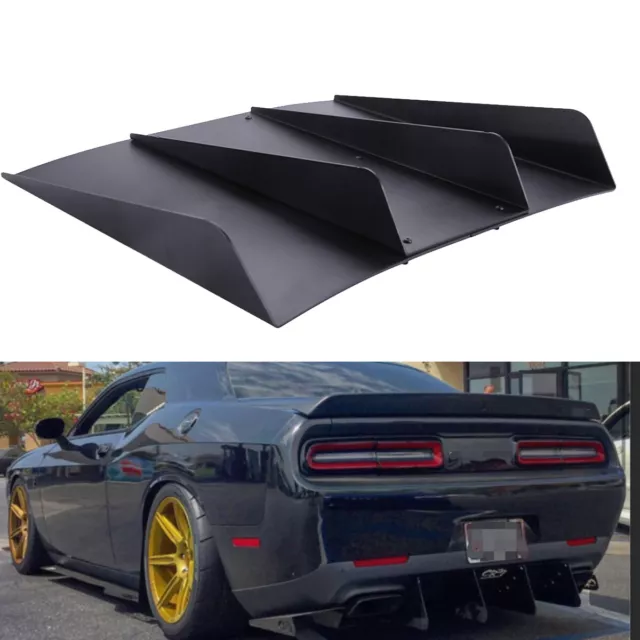 For Subaru WRX STI 22"x20" ABS Rear Diffuser Bumper 4 Fins Spoiler Splitter Lip