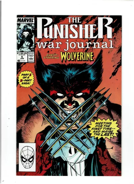 The Punisher War Journal #6 VFNM KEY 1st Battle of Punisher and Wolverine