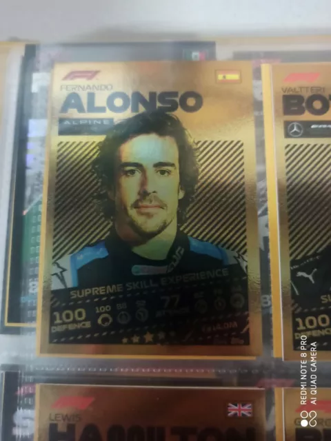 Topps Card Turbo Attax 2021 F1 Formula 1 Supreme Skill Gold 244 Alonso