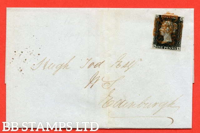 SG. 2. A1 (2). AS5 e. " NE ". 1d black. Plate 1b. A fine used example on  B36013