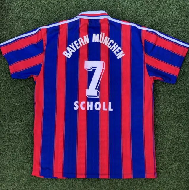 Vintage Adidas Bayern München 1995/97 Scholl Herren Fußballshirt/Trikot/Jersey