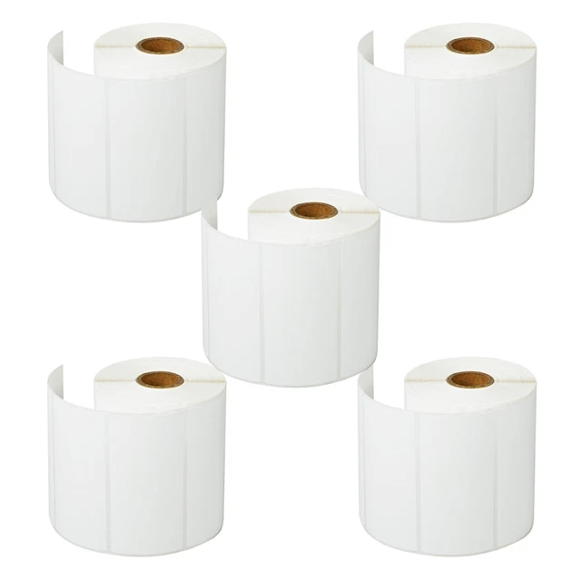5 Rolls 4X2 Direct Thermal 3750Labels For Zebra 2844 Eltron Rollo Printer