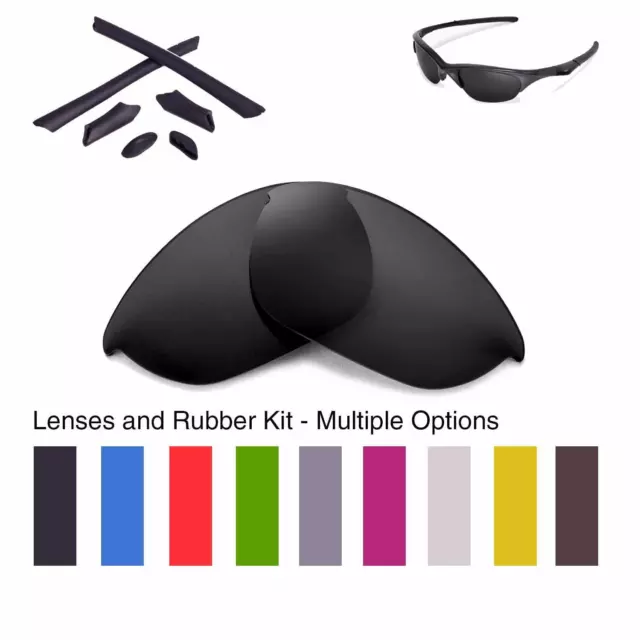 Walleva Lenses and Rubber Kit for Oakley Half Jacket - Multiple Options