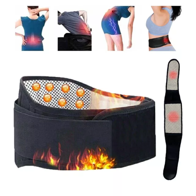 Magnetic Heat Waist Belt Brace Lower Back Lumbar Therapy Support For Pain Relief